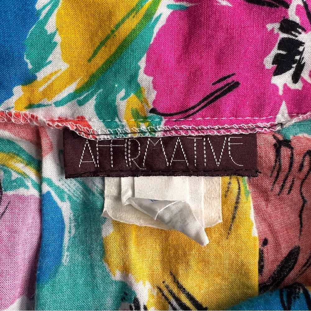 1980’s AFFIRMATIVE Floral Multicolor Skirt - Picture 7 of 8